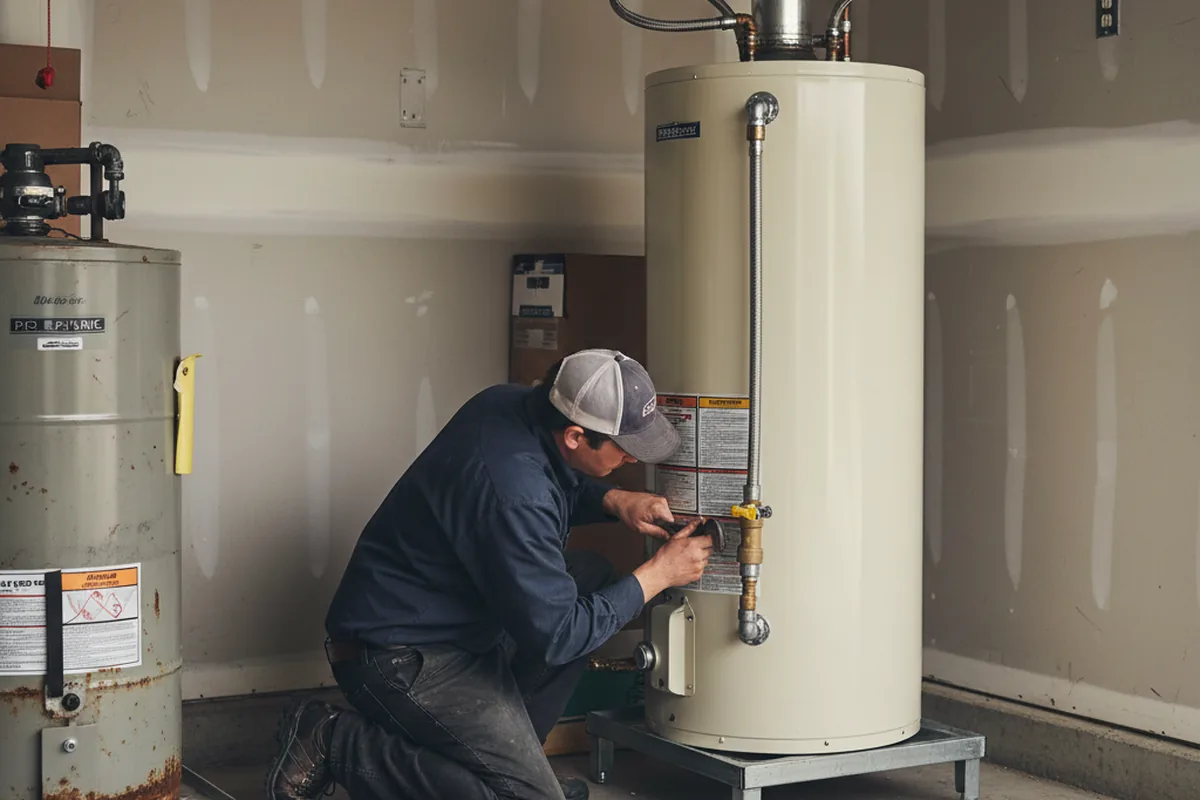 Water heater and shutoff valve replacement in Holland